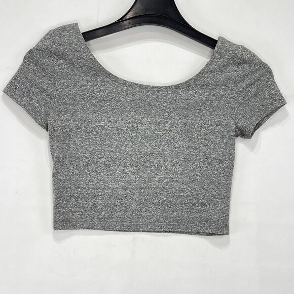 HM Women Medium Cropped Shirt Gray J'aimeles Mauvais Garcons - Picture 2 of 13